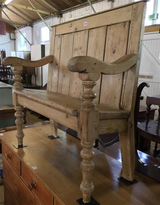 Victorian pine small bench